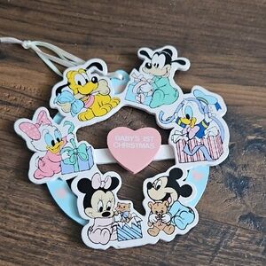 Minnie And Mickey Babies 1st Christmas Ornament Fantastic Condition
